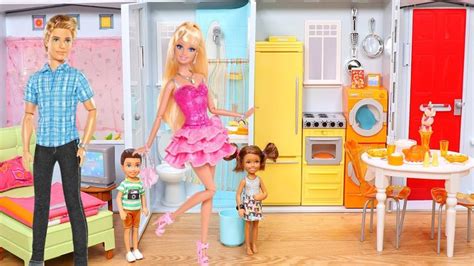 Barbie House Tour! Setup & Unboxing Barbie Totally Real Dollhouse ...