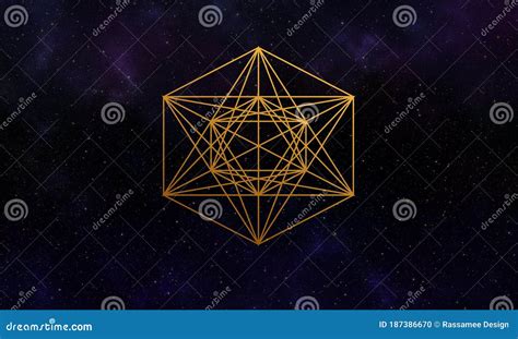 Magic Hexagon Geometry Sign in the Galaxy Stock Illustration - Illustration of protection ...