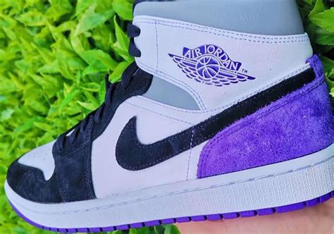 Air Jordan 1 Mid Purple Black Suede Release Date - Sneaker Bar Detroit