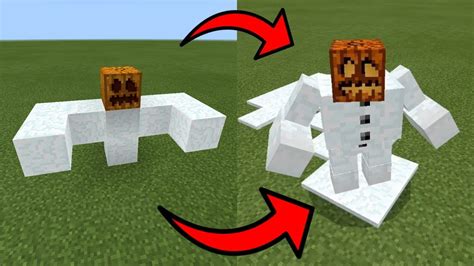 MCPE: How To Spawn a Mutant Snow Golem - YouTube