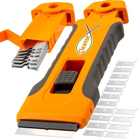 Amazon.com: Razor Blade Scraper Tool with 15pcs Extra Blades, Cleaning ...