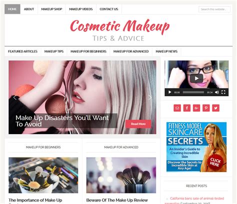 Cosmetic Makeup Website | Amaraq Websites