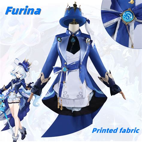 【Ready Stock】New Furina Cosplay Costume Genshin Impact Furina de ...