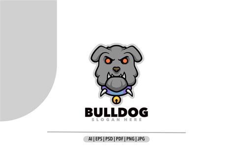 Bulldog Mascot Logo Design Graphic by Bayuktx · Creative Fabrica