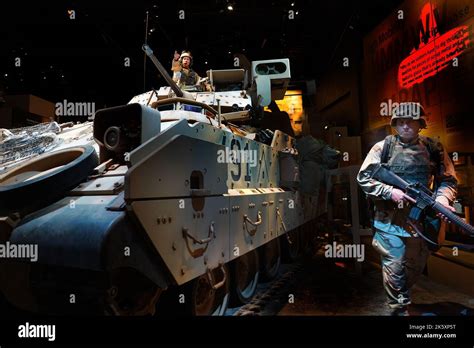 The Bradley fighting vehicle. exhibit at The Army Museum Photograph by ...