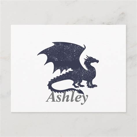 Medieval dragon silhouette postcard | Zazzle in 2022 | Dragon ...