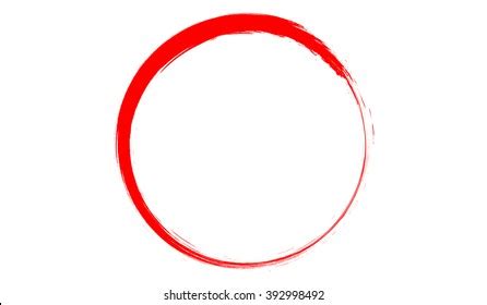 Grunge Red Circle Brush Stroke Stock Vector (Royalty Free) 392998492 ...