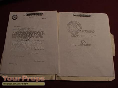 Air Force One presidents folder original movie prop