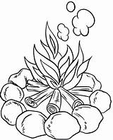 Camping And Campfire Coloring Page  Free Printable Pages sketch template