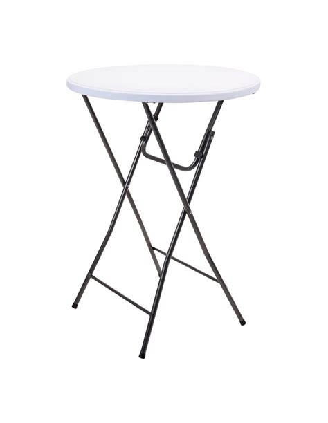1 pc. White Round Folding Table Metal Legs And Round White Polyethylene Top. - H631868084