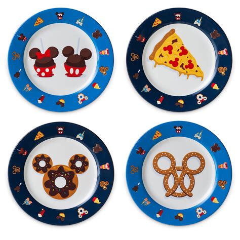 Disney Plate Set - Disney Treats - Set of 4 - Plastic-KitPla