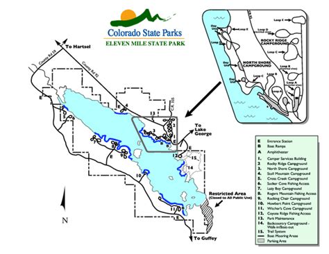 Eleven Mile State Park Map - 4229 County Road 92 Lake George CO • mappery