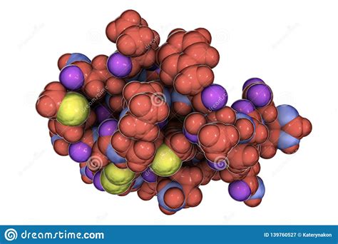 Molecule of Scorpion Chlorotoxin Stock Illustration - Illustration of ...