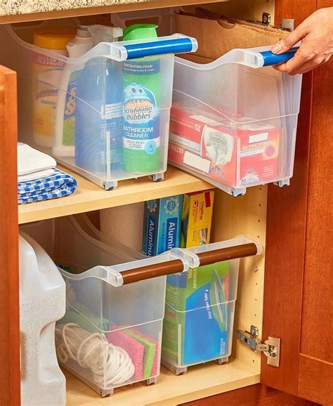 Space-Saving Rolling Storage Bins #kitchenhacks | Kitchen organization diy, Kitchen hacks ...