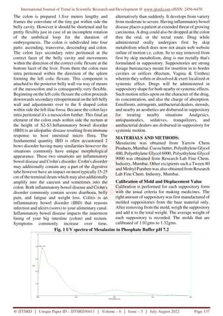 Formulation and Evaluation of Colon Targeted Suppository of Mesalazine | PDF