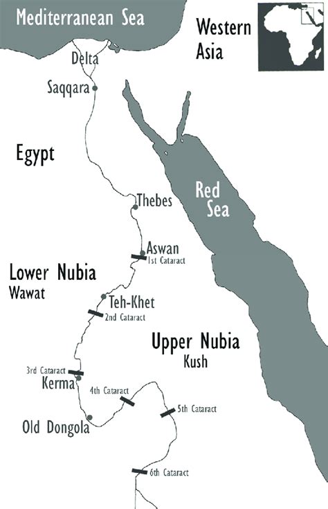 Ancient Egypt And Nubia Map