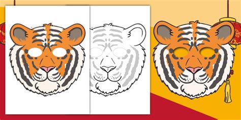 Year of the Tiger Mask Craft | Printable | Twinkl