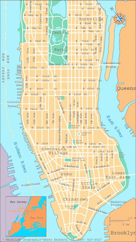 File:new York Manhattan Printable Tourist Attractions Map With Regard ...