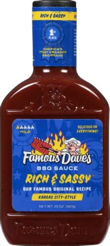 Famous Dave's® Rich & Sassy™ BBQ Sauce, 20 oz - Dillons Food Stores