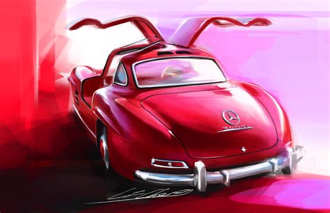 Classic car paintings on Behance