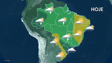 Previsão do tempo para segunda-feira, 07/10/2019, Brasil | Previsão do ...