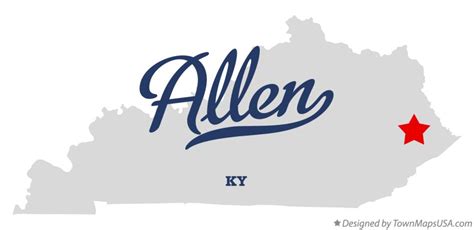 Map of Allen, KY, Kentucky