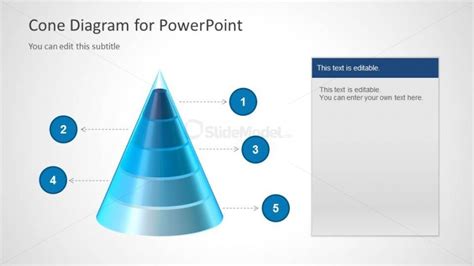 Glossy 3D Cone Diagram for PowerPoint - SlideModel