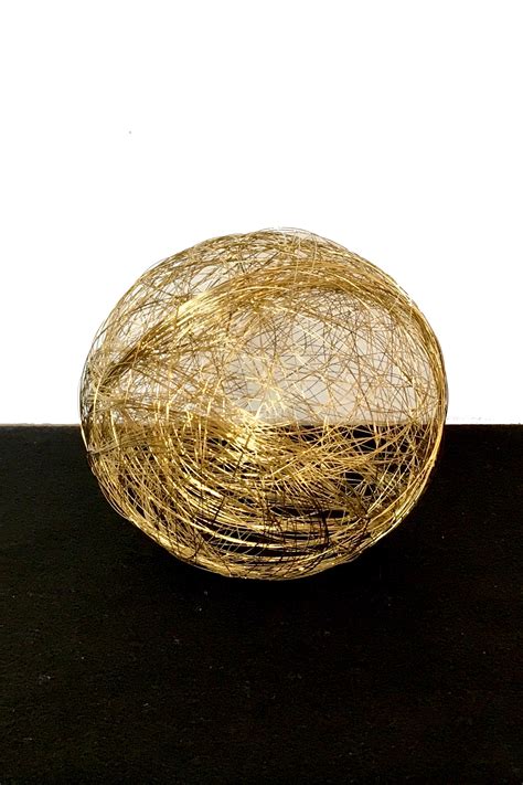 Brass wire decorative ball | Decor, Decorative bowls, Gold