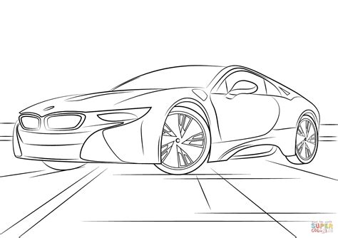 BMW i8 coloring page | Free Printable Coloring Pages