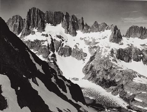 ANSEL ADAMS (1902–1984), The Minarets and Iceberg Lake from Volcanic Ridge, Sierra Nevada ...