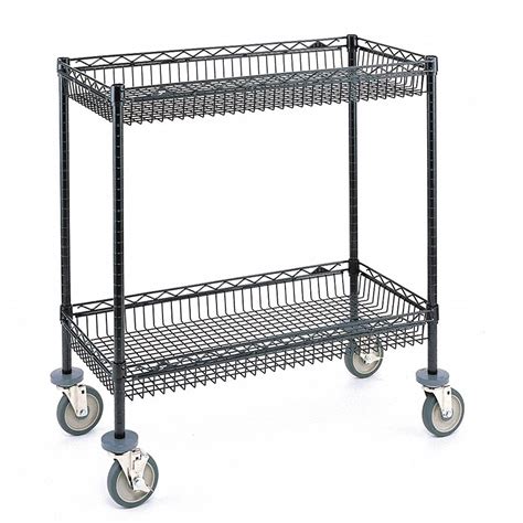 METRO Utility Cart with Deep Lipped Wire Shelves, 800 lb Load Capacity ...