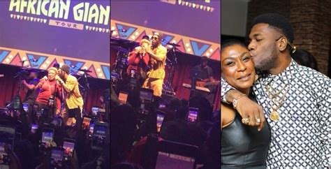 Burna Boy Brings Out Mum To Perform “Dangote” Live On Stage