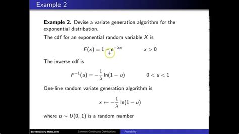 Exponential distribution -- Example 2 - YouTube