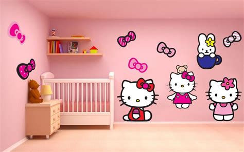 747 Wallpaper Dinding Kamar Hello Kitty Pink - MyWeb