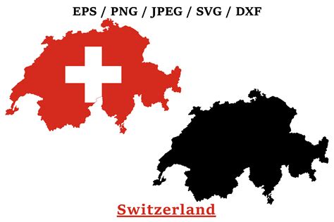 Switzerland National Flag Map Design Graphic by terrabismail · Creative Fabrica