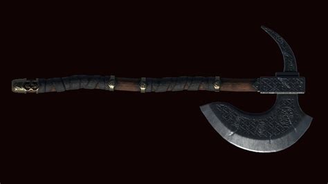 3D two-handed medieval axe weapon | CGTrader