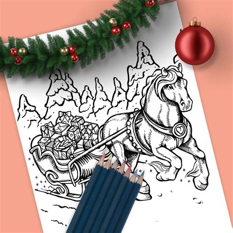 Christmas Horse Sleigh Drawing – Sean M. Geyer