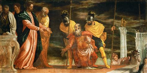 Jesus healing the servant of a Centurion Painting by Paolo Veronese | Fine Art America