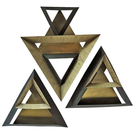 Curtis Jere Triangles Abstract Wall Sculpture at 1stdibs