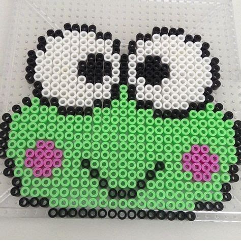 Keroppi perler beads by agrace_1235 | Perler beads designs, Perler beads, Perler crafts