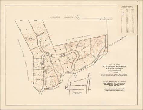 [Atherton] Sales Map Atherton Heights Atherton California May 1937 ...