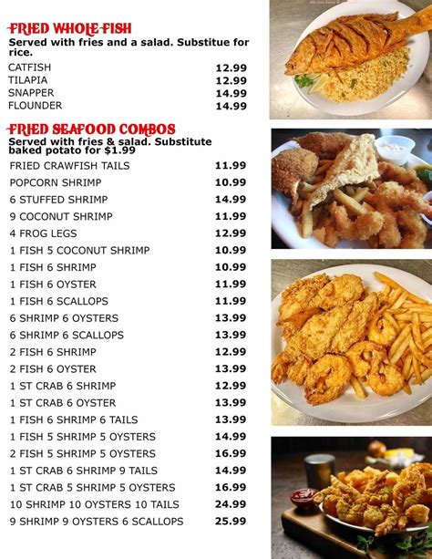 Menu at Baytown Seafood Restaurant, Pearland, Broadway St