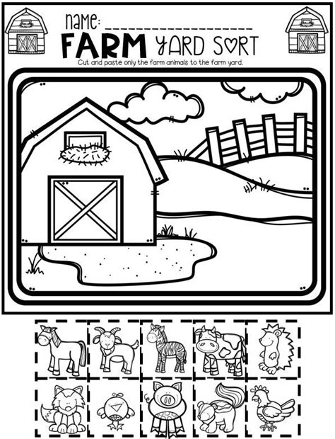 Farm Worksheets For Kindergarten