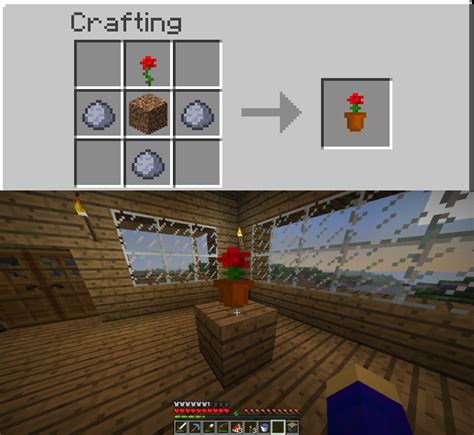 How To Craft Flower Pot In Minecraft