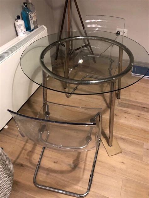 IKEA glass table and 2 chairs | in Harbourside, Bristol | Gumtree