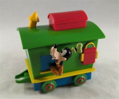 Disney Plastic Train Car Goofy Hanging Out The Window Green Red Yellow ...