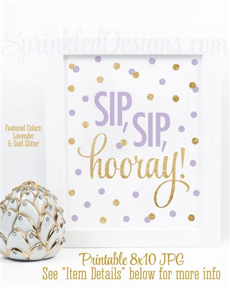 Sip Sip Hooray Party Sign Bridal Shower Decorations Party - Etsy