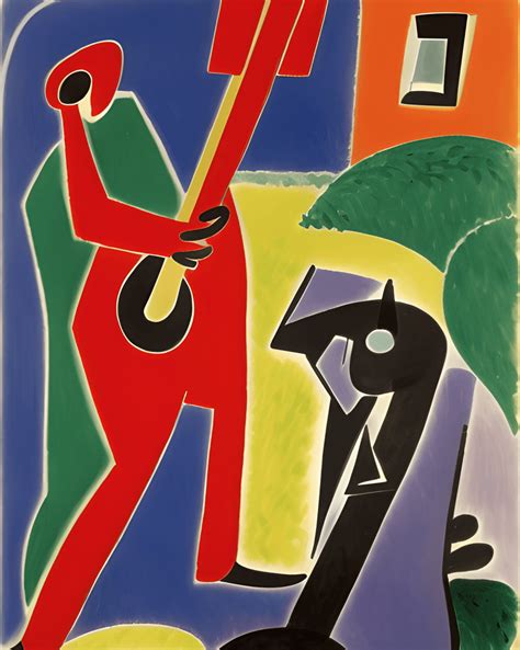 Jazz Man Henri Matisse Style Graphic · Creative Fabrica