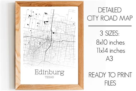 Edinburg Texas City Map Graphic by SVGExpress · Creative Fabrica