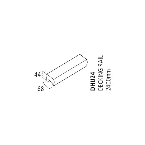 Universal Decking Hand/Base Rail 2.4m (DHU24) | Kelvin Timber